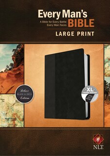 Front cover_Every Man's Bible Nlt, Large Print, Tutone (leatherlike, Black/onyx, Indexed)