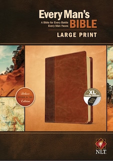 Front cover_Every Man's Bible Nlt, Large Print, Tutone (leatherlike, Brown/tan, Indexed)