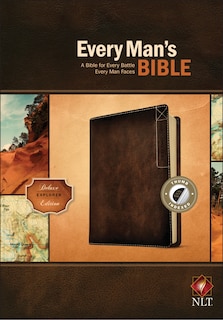 Couverture_Every Man's Bible Nlt, Deluxe Explorer Edition (leatherlike, Brown, Indexed)