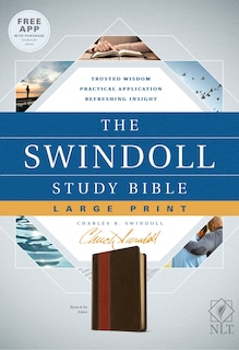 Front cover_The Swindoll Study Bible NLT, Large Print (LeatherLike, Brown/Tan)
