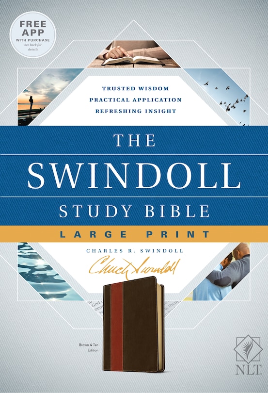 Front cover_The Swindoll Study Bible NLT, Large Print (LeatherLike, Brown/Tan)