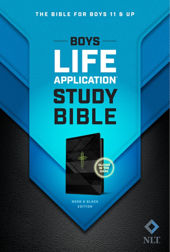 Couverture_Nlt Boys Life Application Study Bible, Tutone (leatherlike, Neon/black)