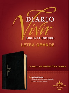 Front cover_Biblia de estudio del diario vivir RVR60, letra grande (SentiPiel, Negro/Ónice, Índice, Letra Roja)