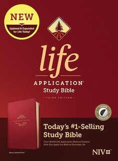 Front cover_Niv Life Application Study Bible, Third Edition (leatherlike, Berry, Indexed)