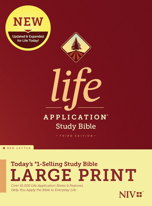 Front cover_NIV Life Application Study Bible, Third Edition, Large Print (Hardcover, Red Letter)