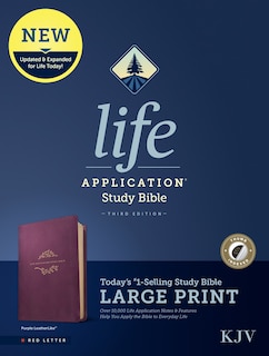 Front cover_KJV Life Application Study Bible, Third Edition, Large Print (LeatherLike, Purple, Indexed, Red Letter)