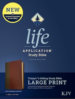 Front cover_KJV Life Application Study Bible, Third Edition, Large Print (LeatherLike, Brown/Mahogany, Red Letter)