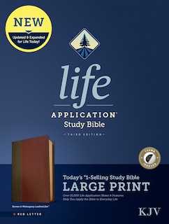 Front cover_KJV Life Application Study Bible, Third Edition, Large Print (LeatherLike, Brown/Mahogany, Indexed, Red Letter)