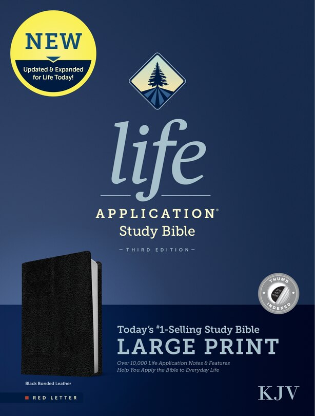 Front cover_KJV Life Application Study Bible, Third Edition, Large Print (Bonded Leather, Black, Indexed, Red Letter)