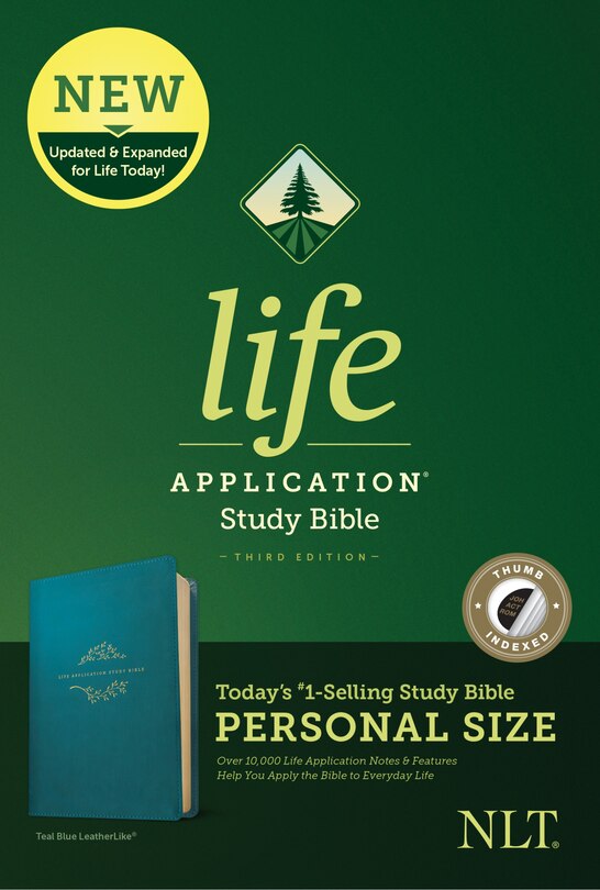 Front cover_Nlt Life Application Study Bible, Third Edition, Personal Size (leatherlike, Teal Blue, Indexed)