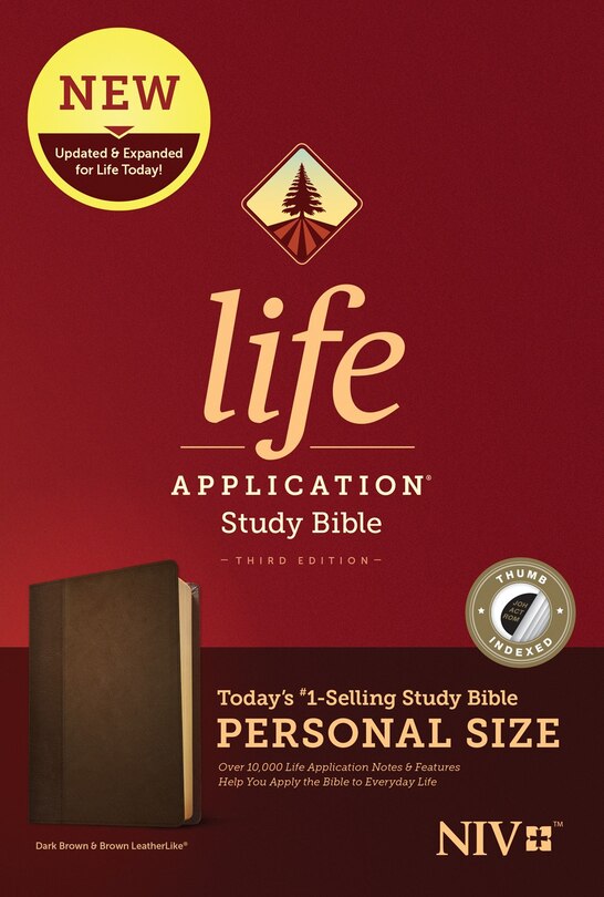 Couverture_Niv Life Application Study Bible, Third Edition, Personal Size (leatherlike, Dark Brown/brown, Indexed)