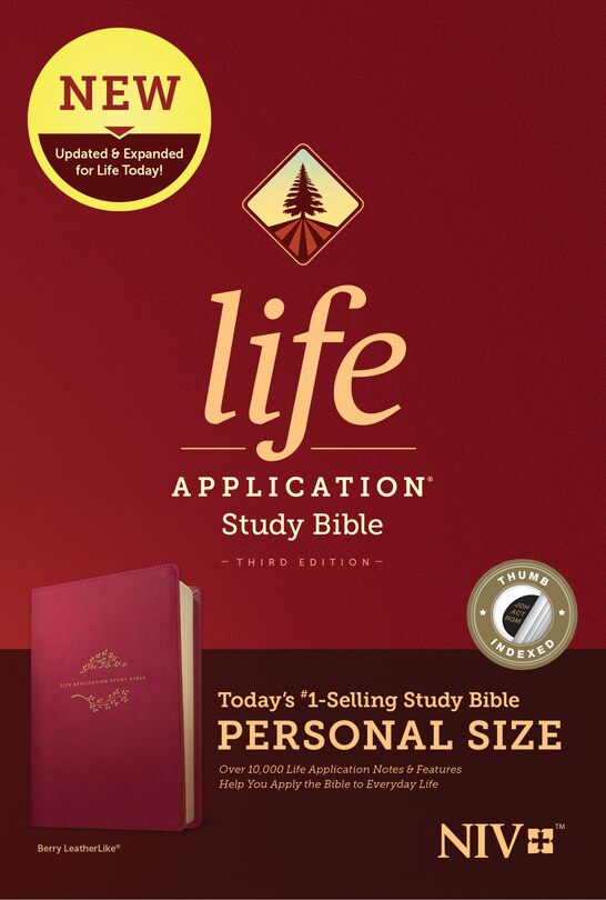 Couverture_Niv Life Application Study Bible, Third Edition, Personal Size (leatherlike, Berry, Indexed)