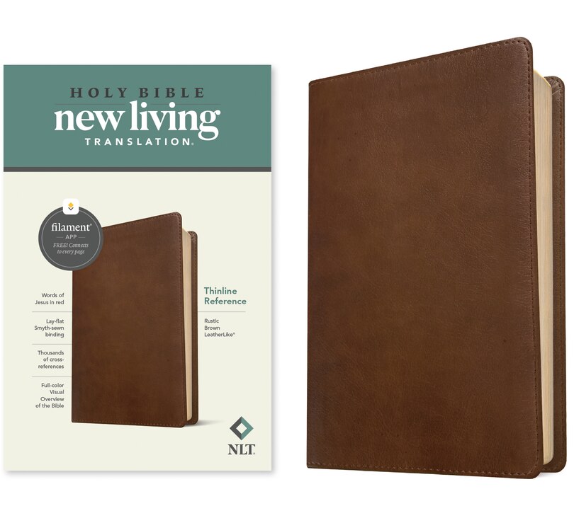 Couverture_NLT Thinline Reference Bible, Filament Enabled (LeatherLike, Rustic Brown)