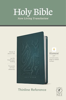 Couverture_NLT Thinline Reference Bible, Filament Enabled (LeatherLike, Earthen Teal Blue, Red Letter)