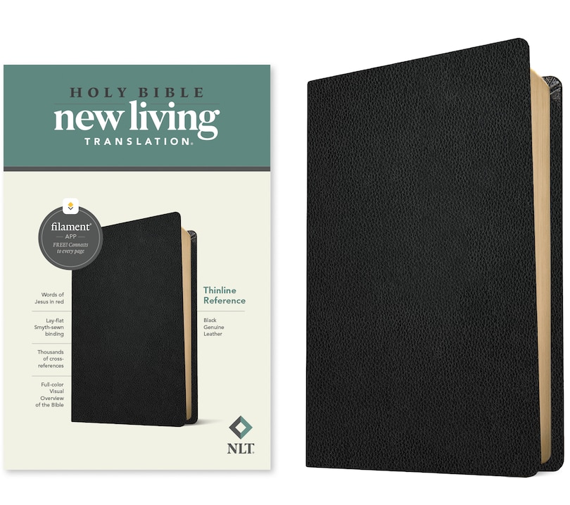 Front cover_Nlt Thinline Reference Bible, Filament Enabled Edition (red Letter, Genuine Leather, Black)