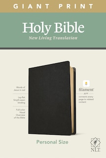 Front cover_Nlt Personal Size Giant Print Bible, Filament Enabled Edition (red Letter, Genuine Leather, Black)