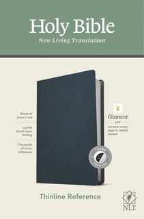Couverture_Nlt Thinline Reference Bible, Filament Enabled Edition (red Letter, Genuine Leather, Navy Blue, Indexed)