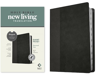 Couverture_NLT Personal Size Giant Print Bible, Filament Enabled (LeatherLike, Black/Onyx, Indexed, Red Letter)