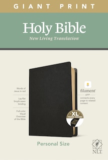Couverture_Nlt Personal Size Giant Print Bible, Filament Enabled Edition (red Letter, Genuine Leather, Black, Indexed)