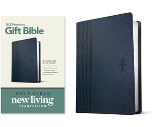 Front cover_Premium Gift Bible NLT (LeatherLike, Blue Cross, Red Letter)