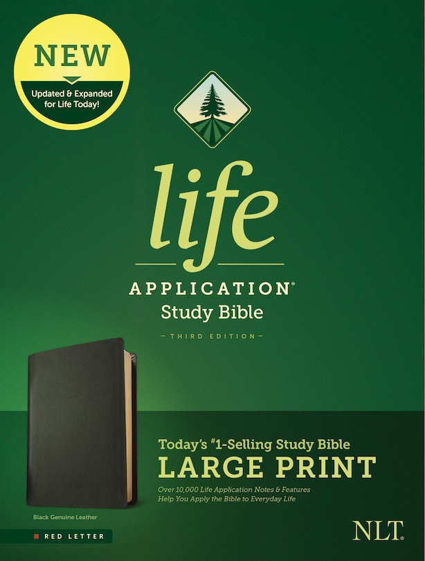 Couverture_Nlt Life Application Study Bible, Third Edition, Large Print (red Letter, Genuine Leather, Black)