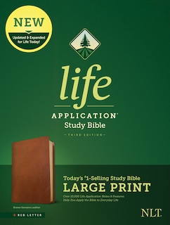 Front cover_Nlt Life Application Study Bible, Third Edition, Large Print (red Letter, Genuine Leather, Brown)