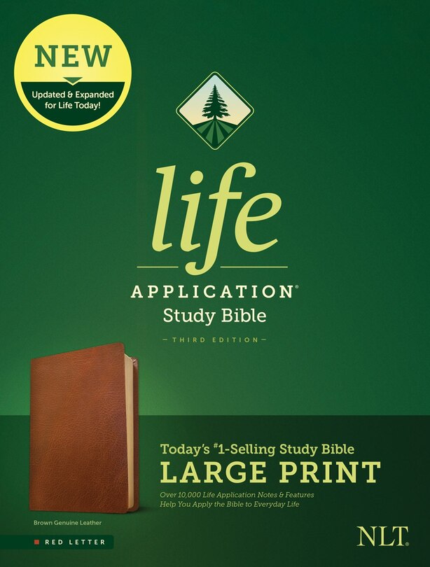 Front cover_Nlt Life Application Study Bible, Third Edition, Large Print (red Letter, Genuine Leather, Brown)