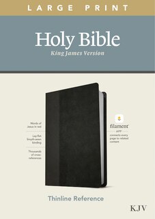 Couverture_KJV Large Print Thinline Reference Bible, Filament Enabled (LeatherLike, Black/Onyx, Red Letter)