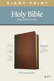 Front cover_KJV Personal Size Giant Print Bible, Filament Enabled (LeatherLike, Brown/Mahogany, Red Letter)