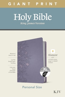 Couverture_KJV Personal Size Giant Print Bible, Filament Enabled (LeatherLike, Peony Lavender, Indexed, Red Letter)