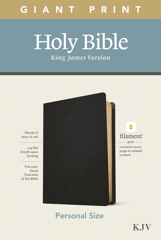 Front cover_Kjv Personal Size Giant Print Bible, Filament Enabled Edition (red Letter, Genuine Leather, Black)