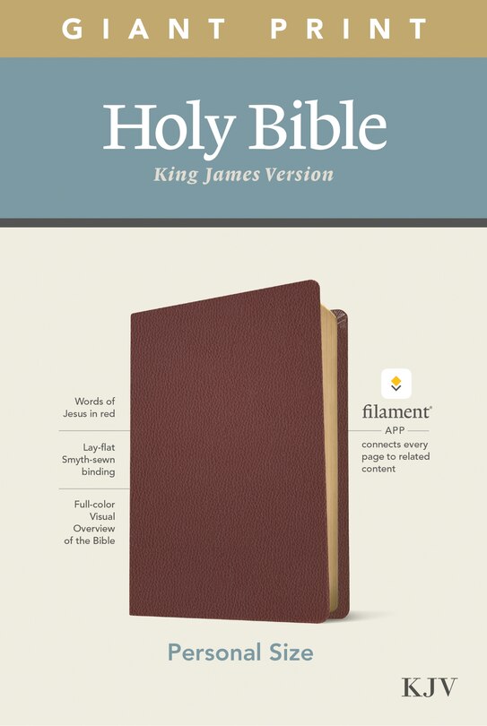 Couverture_Kjv Personal Size Giant Print Bible, Filament Enabled Edition (red Letter, Genuine Leather, Burgundy)