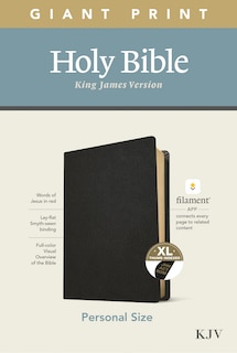 Front cover_Kjv Personal Size Giant Print Bible, Filament Enabled Edition (red Letter, Genuine Leather, Black, Indexed)