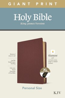 Couverture_Kjv Personal Size Giant Print Bible, Filament Enabled Edition (red Letter, Genuine Leather, Burgundy, Indexed)