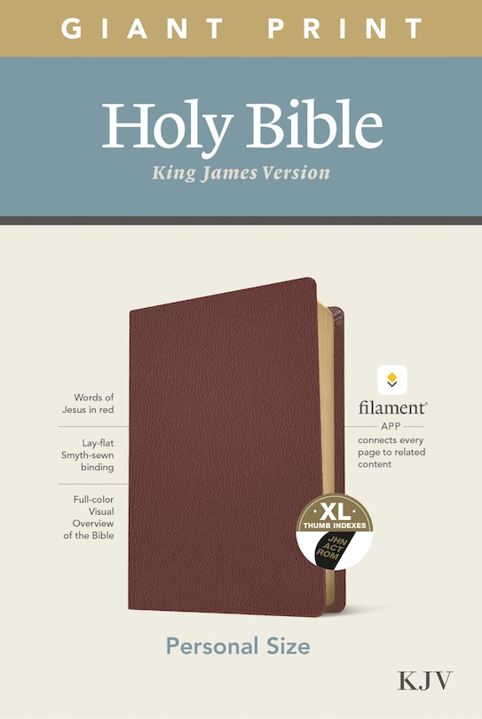 Couverture_Kjv Personal Size Giant Print Bible, Filament Enabled Edition (red Letter, Genuine Leather, Burgundy, Indexed)