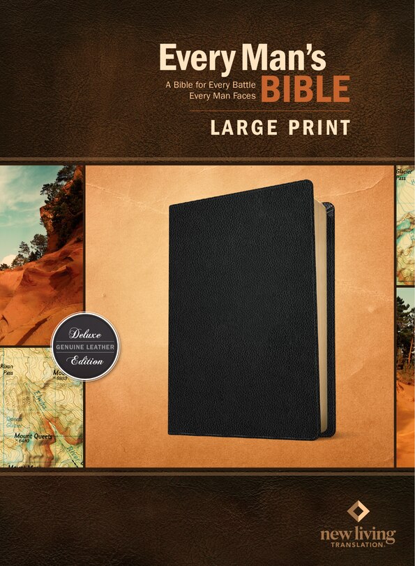 Couverture_Every Man's Bible Nlt, Large Print (genuine Leather, Black, Indexed)