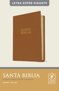 Couverture_Santa Biblia NTV, letra súper gigante (SentiPiel, Café claro, Índice, Letra Roja)