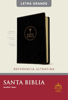 Couverture_Santa Biblia RVR60, Edición de referencia ultrafina, letra grande (SentiPiel, Negro, Índice, Letra Roja)