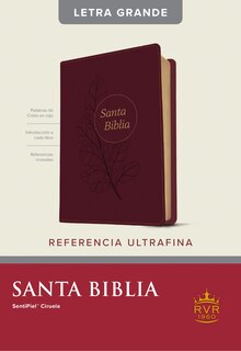 Couverture_Santa Biblia RVR60, Edición de referencia ultrafina, letra grande (SentiPiel, Ciruela, Índice, Letra Roja)