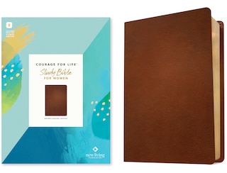 Front cover_NLT Courage For Life Study Bible for Women, Filament Enabled (Genuine Leather, Brown)