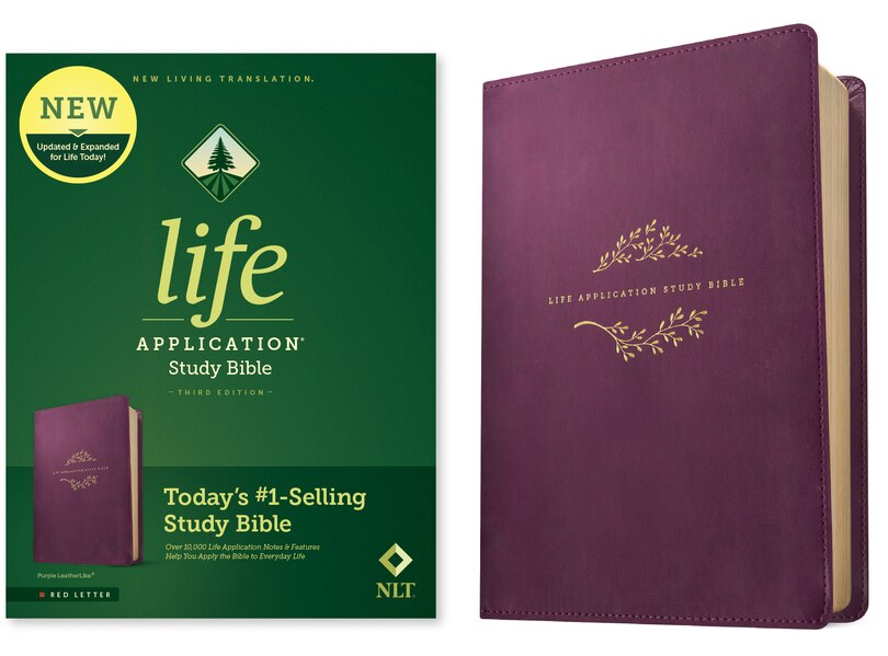 Couverture_NLT Life Application Study Bible, Third Edition (LeatherLike, Purple, Red Letter)