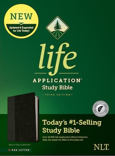 Couverture_NLT Life Application Study Bible, Third Edition (LeatherLike, Black/Onyx, Indexed, Red Letter)