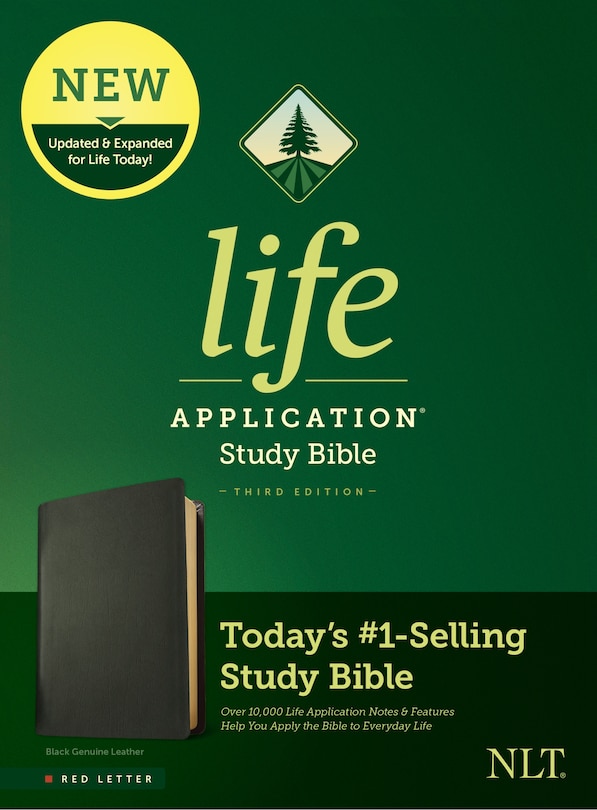 Nlt Life Application Study Bible, Third Edition (red Letter, Genuine Leather, Black)