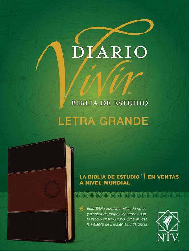 Couverture_Biblia de estudio del diario vivir NTV, letra grande (SentiPiel, Caf&eacute;/Caf&eacute; claro, Letra Roja)