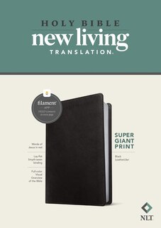 Front cover_NLT Super Giant Print Bible, Filament Enabled (LeatherLike, Black, Red Letter)