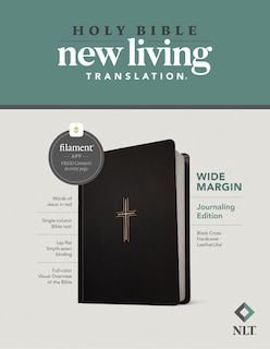 Couverture_NLT Wide Margin Bible, Filament Enabled (Hardcover LeatherLike, Black Cross, Red Letter)