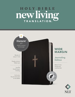 Couverture_NLT Wide Margin Bible, Filament Enabled (Hardcover LeatherLike, Black Cross, Indexed, Red Letter)