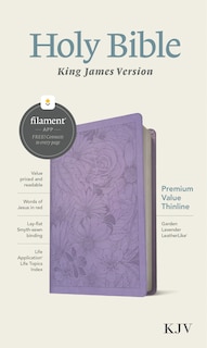 Couverture_KJV Premium Value Thinline Bible, Filament Enabled (LeatherLike, Garden Lavender, Red Letter)