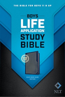 Front cover_Nlt Boys Life Application Study Bible, Tutone (leatherlike, Blue/neon/glow)