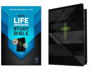 Couverture_Nlt Boys Life Application Study Bible, Tutone (leatherlike, Neon/black, Indexed)